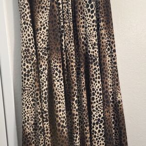 Lapis Brown and Black Leopard Maxi Skirt